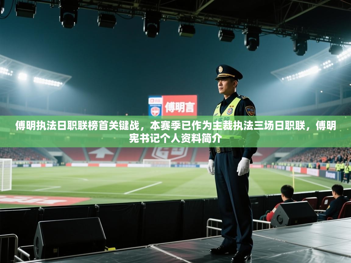 开云体育热门赛事直达-傅明执法日职联榜首关键战,本赛季已作为主裁执法三场日职联,傅明宪书记个人资料简介 第1张