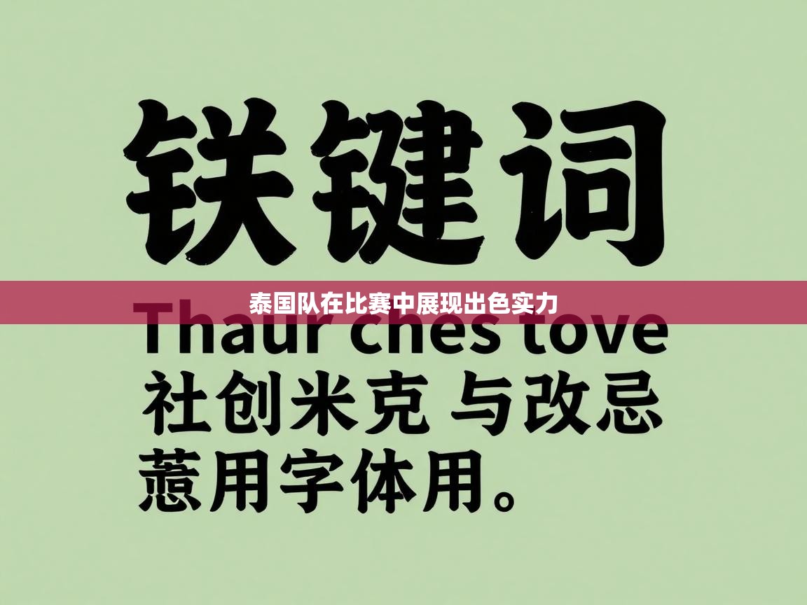 开云体育入口网址-泰国队在比赛中展现出色实力  第4张