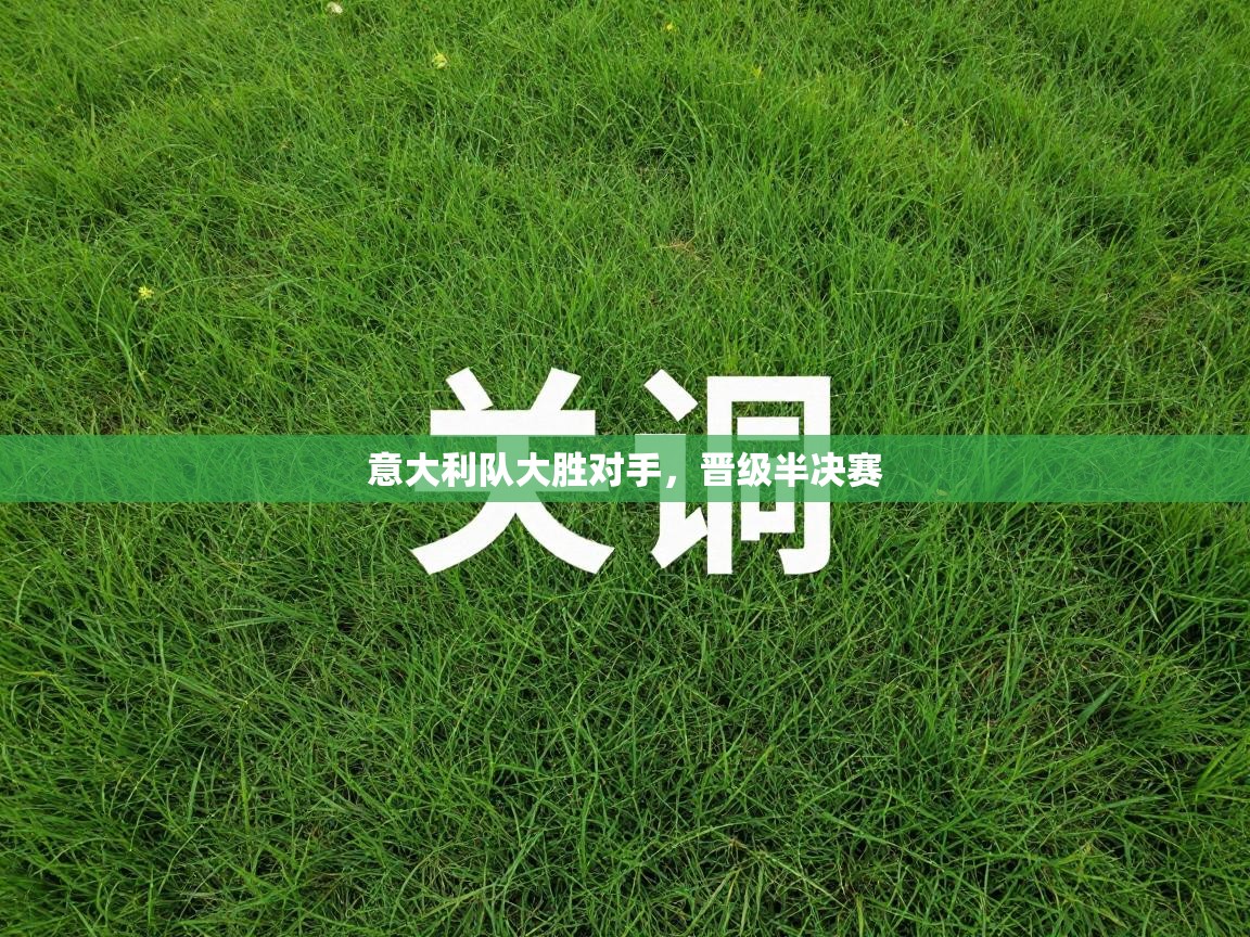 开云体育app下载入口-意大利队大胜对手,晋级半决赛 第2张